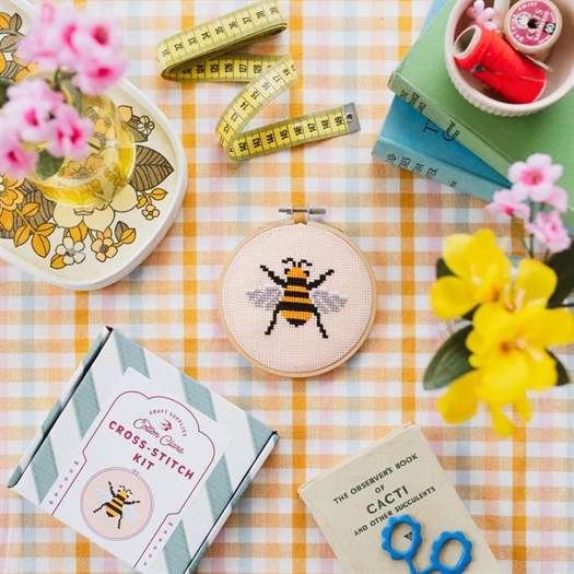 Cotton Clara Bee Cross Stitch Kit